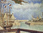 Georges Seurat The Sunday of Port en bessin Sweden oil painting artist